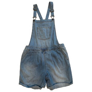 CAT & JACK Youth “SHORTALL” Denim‎ Overall Shorts SIZE XLARGE (14-16)